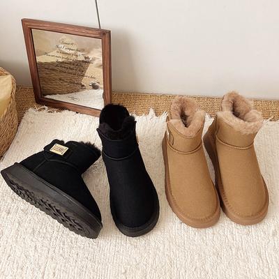 25 Schneestiefel Damen Winter Samt Verdickt Warme Baumwollschuhe Weiche Sohle Rutschfest Dicke Sohle Kurze Stiefel Nordost Baumwollstiefel