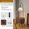 American Retro Style Floor Lamp with Drawer and Side Table for Living Rooms and Bedrooms