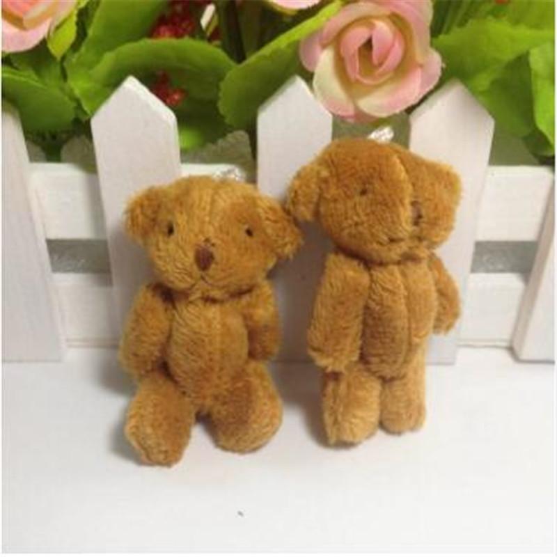 Plush Teddy Bear Doll 6Cm Long Hairy Joint Bear Diy Creative Handmade Jewelry Material Multi-Color