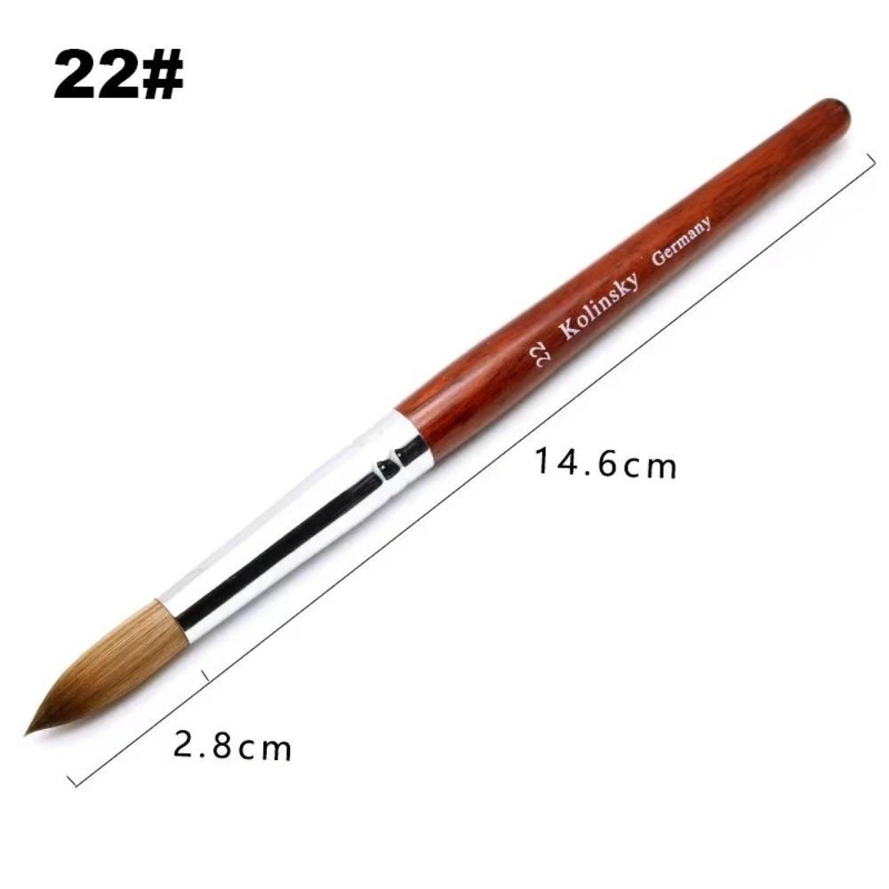 Professional Acrylic Nail Brush Wood Handle Carving Liner Drawing Brushes Imitation Mink Nail Liner Nail Art
