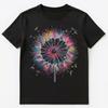 Colorful Paint Splash Dandelion Flower Art Graphic Unisex T-Shirt