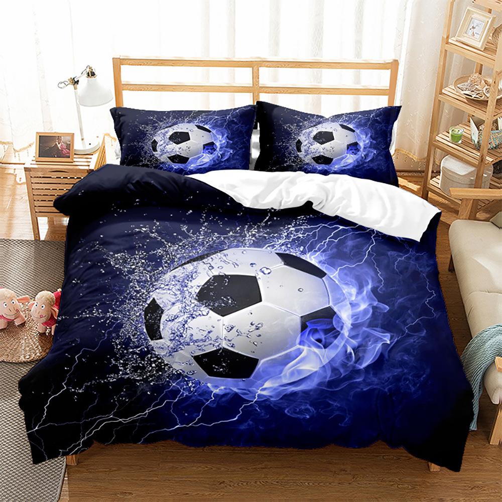 Ball Sports/Football/World Cup 3D Digital Printing Bedding Three-Piece Set