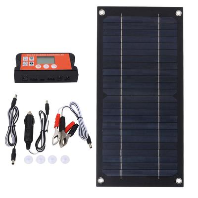 Carregador de Painel Solar 600W Silício Monocristalino Controlador de Carga 100A Kit de Painel Solar com Cabo de Extensão Clipe de Bateria para RV Acampamento ao Ar Livre