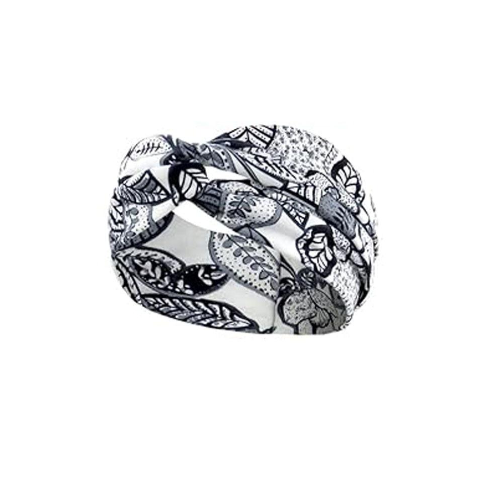 Cashew Flower Headband Sports Running Bohemian Face Wash Makeup Headband Cross Wide-brimmed Headband for Women