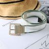 Belt Women'S Air Breathable Mesh Decorative Denim Women'S Belt Square Buckle Belt