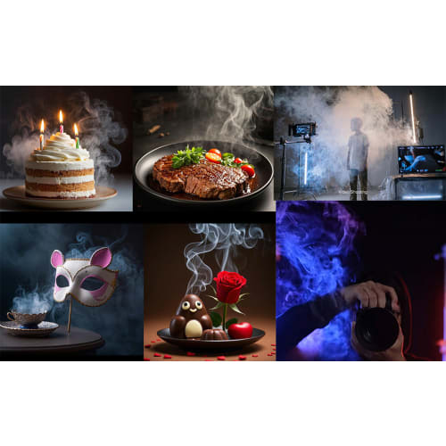 Portable Fog Machine | Slim Black Smoke Machine for Dance Stage, Halloween, and DJ Parties