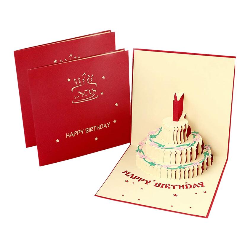 

AEE4-Birthday Cards, 3D Happy Birthday Cake Cards, Handmade Cards, Perfect Gifts For All Occasions Birthday Cakes