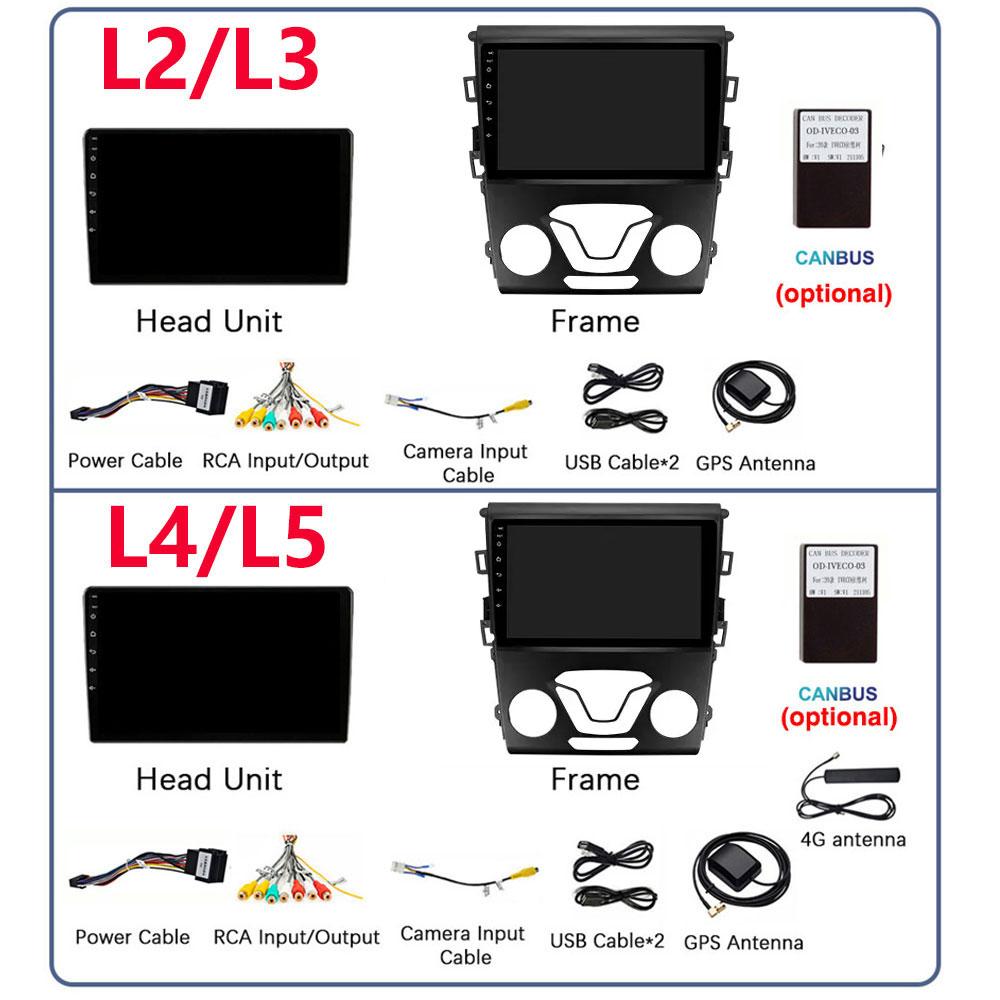 Android 13 Carplay Auto 4G WIFI GPS For Ford Mondeo 5 Fusion 2012-2019 Car Radio Multimedia Player Video Stereo Head Unit 2din