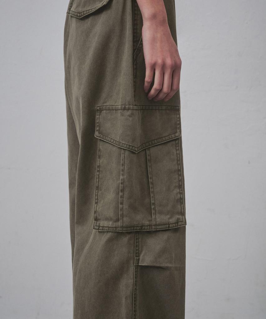 MUSINSA STANDARD WOMAN Women'S Pigment Wide Cargo Pants [Dusty Khaki]