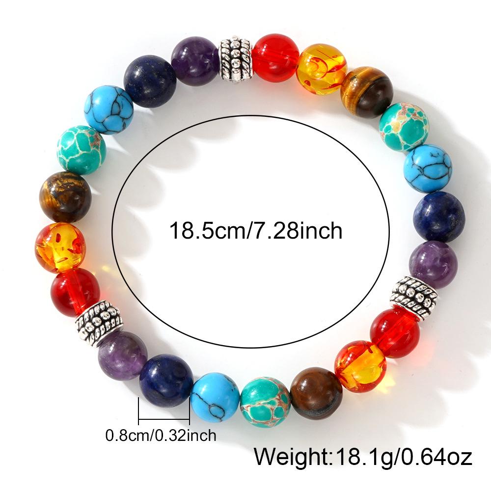 Vibrant Multi-color Beaded Elastic Bracelets for Daily Wear and Casual Commute.