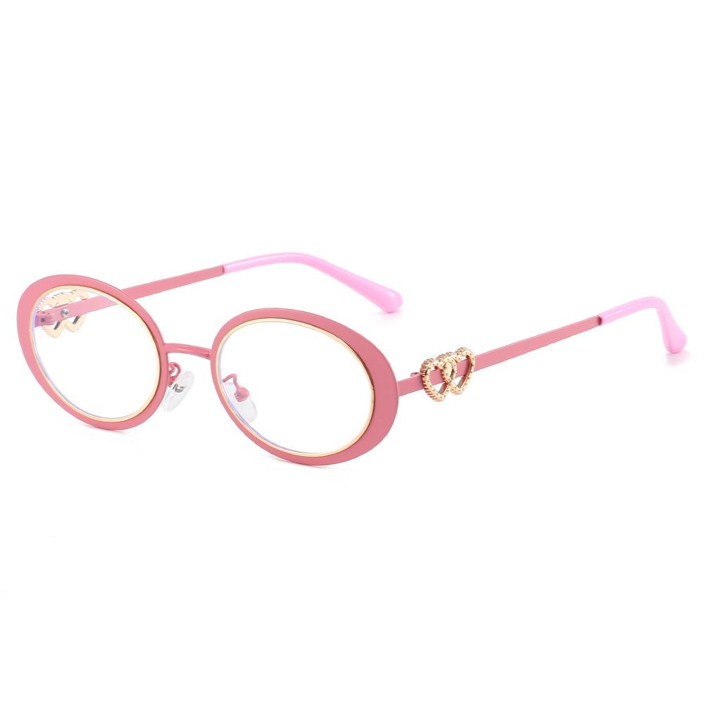 New Lovely Oval Sunglasses Women Brand Double Heart Shopping Pink Color Fashion Sun Glasses Female UV400 Shades