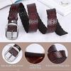 Womens Hollow Flower Leather Belt for Jeans Pants Wide Belt for Ladies