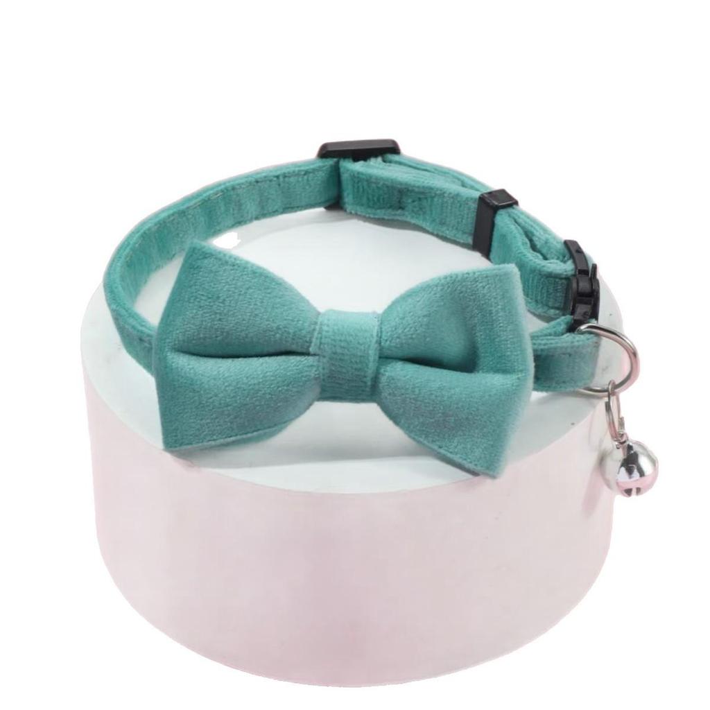 Velvet Bowknot Kitten Collar with Safety Buckle and Bell