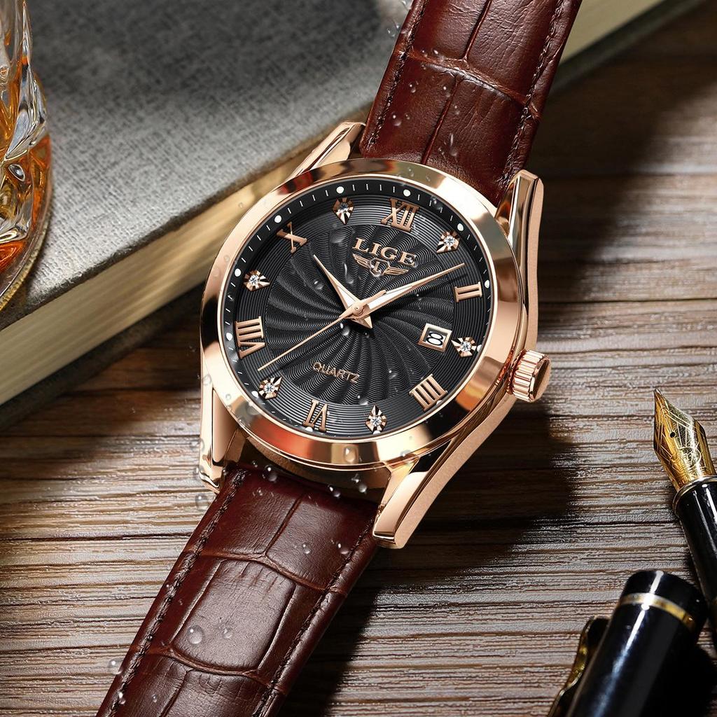 Men's Fashionable Waterproof Quartz Watch with Calendar & Luminous Features