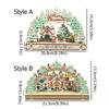 Handmade Xmas Village House Santa Claus Christmas DIY Assemble Christmas Wooden Ornament  Christmas