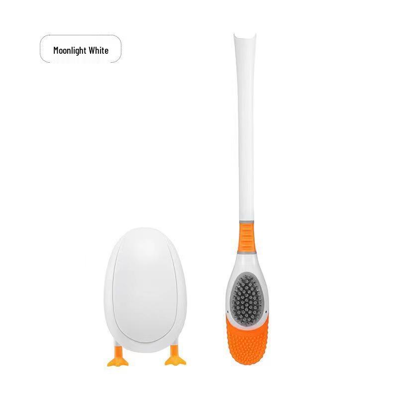 Yellow Duck Silicone Toilet Brush - Punch-Free Dead Angle Cleaner