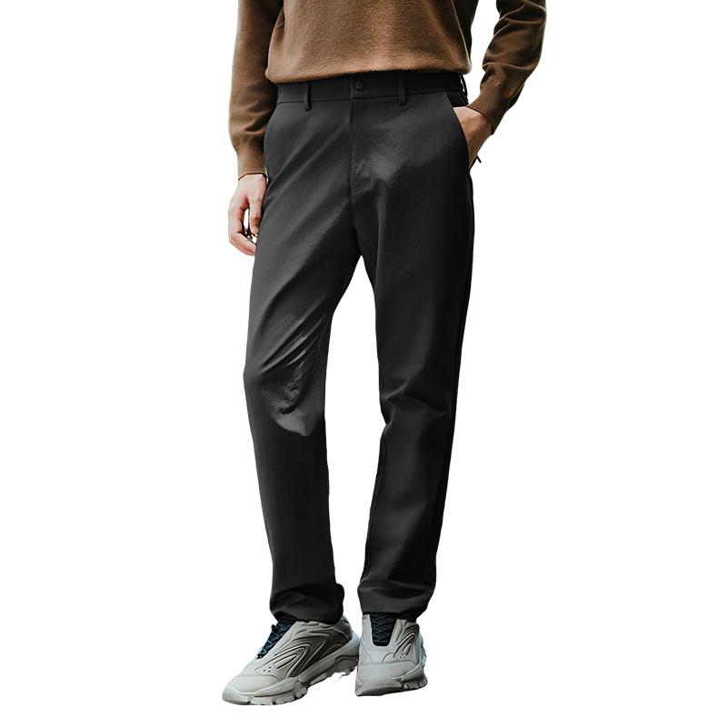 Hongdou Męskie Casualowe Spodnie Proste z Rozciągliwego Materiału, Odporne na Gniecenie