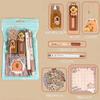 10 Color Pens Capybara Stationery Set Cartoon Student Tools Gift Kit  Desktop Organizer