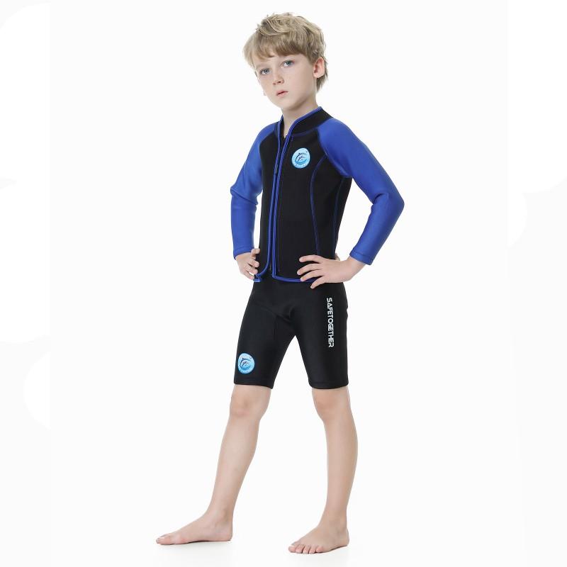 Diving Wetsuit Kids 2.5mm Neoprene Shorty Suit Warm Thermal Snorkeling Surfing Jellyfish Protection Unisex