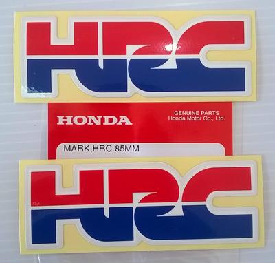 Adesivo Decalque Emblema HONDA HRC Racing 85mm de comprimento x 30mm 2 - (Honda Corporation) - alto, lençóis. 86833-K33-T70