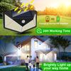 220LED Outdoor Solar Lights Waterproof Motion Sensor Wall Lamp 3 Lighting Modes Solar Powered Street Light for Yard Garden Decor