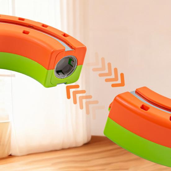 1 Set Manyetik Raylı Tren Oyuncak Seti Çocuklar Kendin Yap Ray İnşaatı Yerçekimine Meydan Okuyan Elektrikli Tren Oyuncak Yeni Başlayanlar İçin Raylı Araba Eğitici STEM Öğrenme Oyuncak