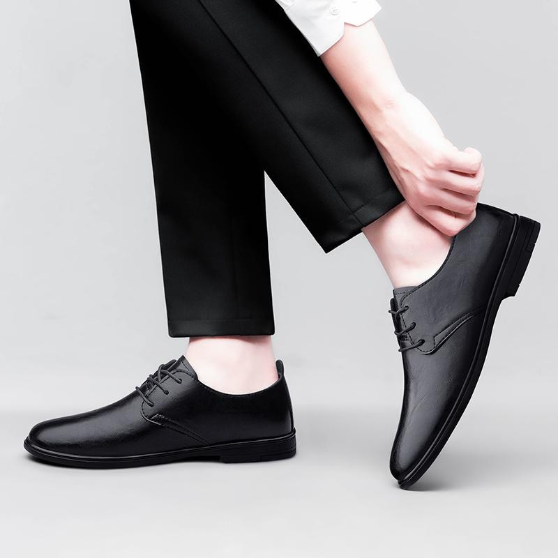 All-match Handmade Flats Genuine Leather Casual Shoes Luxury Breathable Men's Dress Shoes New High Quality Oxfords Men Shoes