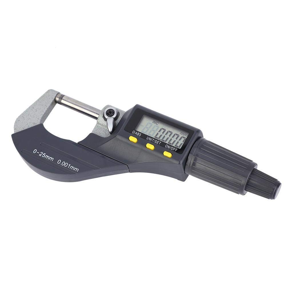 Digital Micrometer 0.00005"/0.001mm Outside Micrometer Caliper Electronic Digimatic Micrometer Thickness Measuring Resolution Thickness with