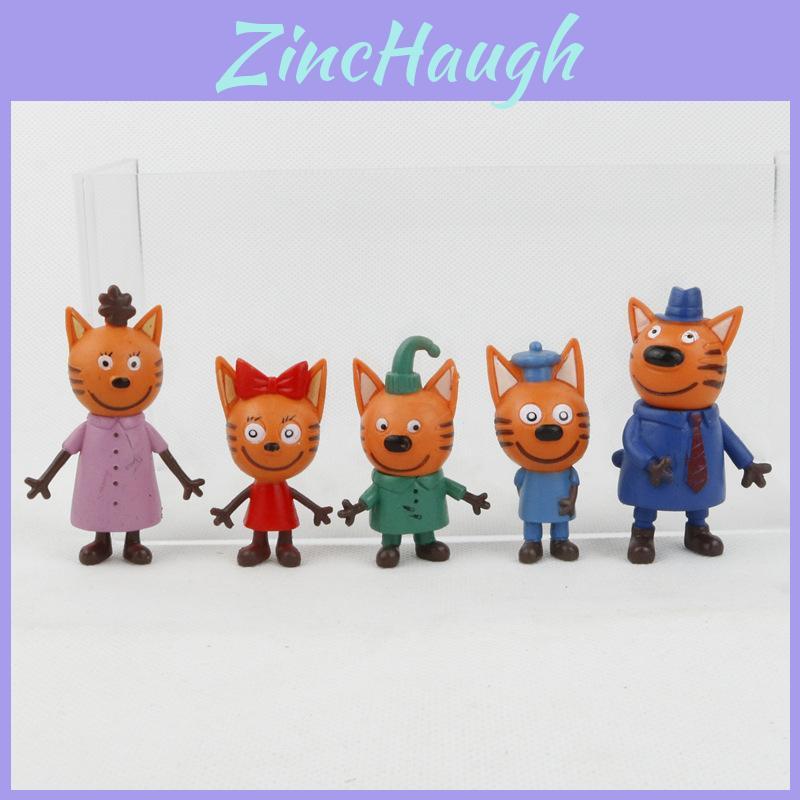 Qualità Premium Anime Russo Tre Gattini Gatti Felici Action Figure Mini Giocattoli Bambole