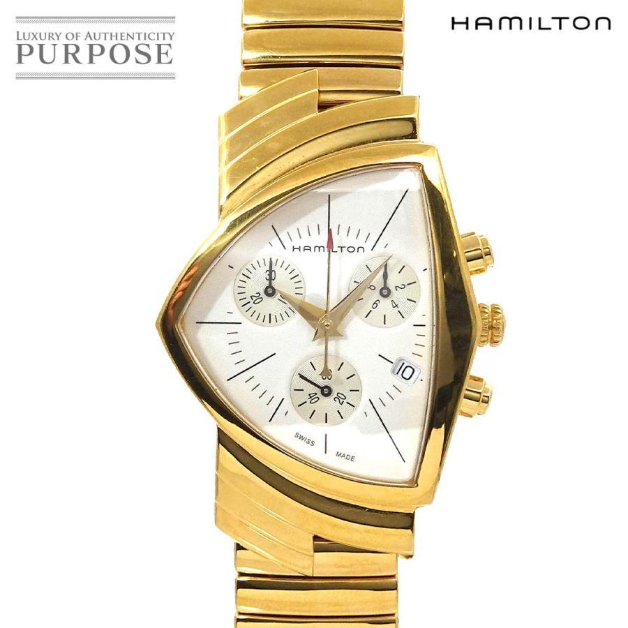 

Hamilton HAMILTON Ventura Chronograph H244220 Men s Watch Date Silver Quartz Watch Ventura 90307623