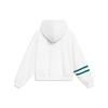 Li Ning Sports Lifestyle Series Fashion Logo Long Sleeve Hooded Sweatshirt Women Sweatshirt Off-White AWDT960-1