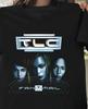 ¡EXTRAÑO! Camiseta de Algodón Negro Banda TLC Talla Única S-5XL HN124 Camiseta Unisex