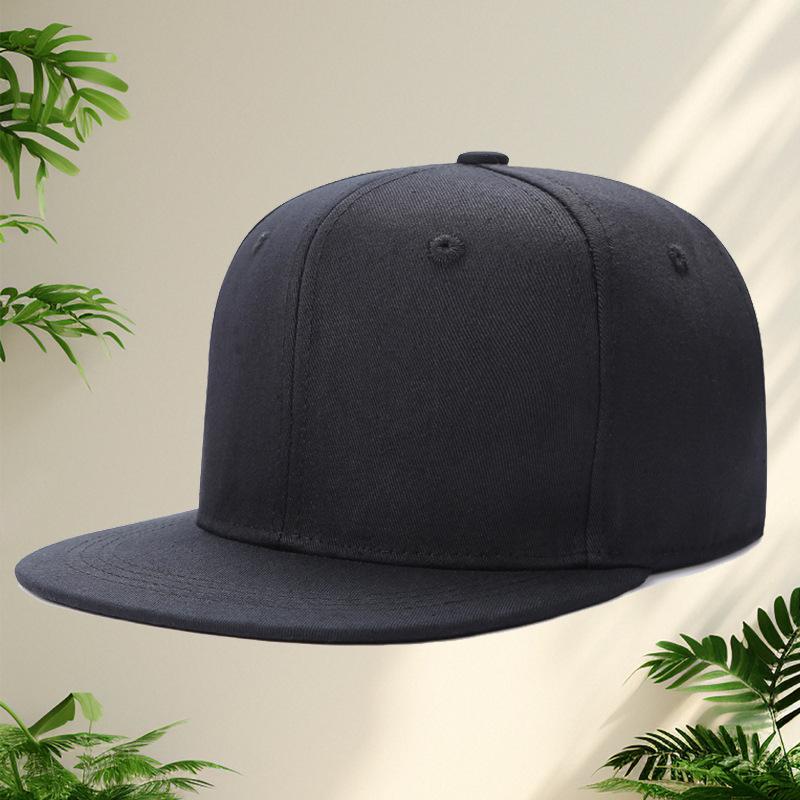 Cotton flat edge hat embroidery hip hop flat brim hat custom hip hop hat men's and women's fashion trends