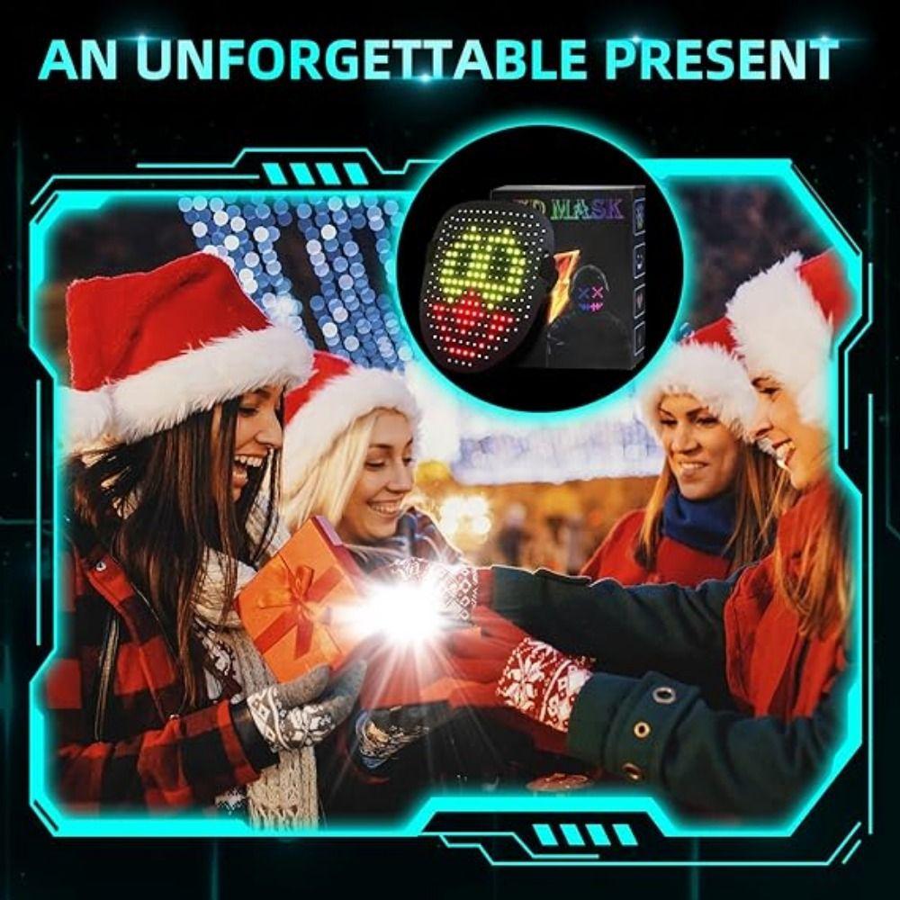 LED Lighted Halloween LED Mask Change Face Sensing Face Masks Comfortable Light Up Mask Unisex