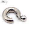 Alisouy 1pc Big Stainless Steel Captive Hoop BCR Eyebrow Tragus Closure Nipple Bar Lips Nose Rings Ear Piercing Body Jewelry