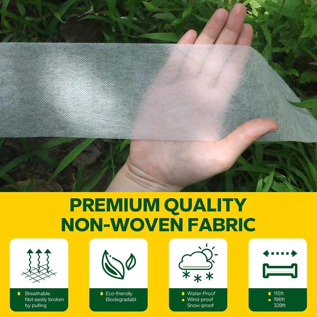 5 Rolls Tree Protector Wrap White Non Woven Tree Trunk Bandage Tape Winter Frost Barrier Plant Insulation Protector Wrap Cover Tape