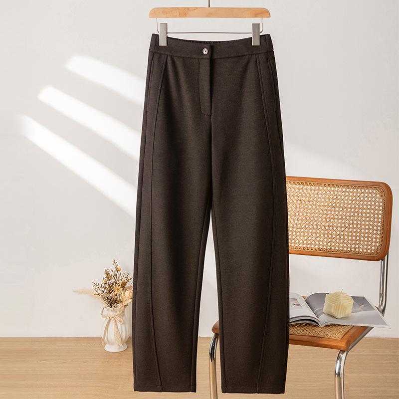 

2025 Puyuan Fall/Winter Wool-Blend Button Front Curved-Leg Casual Pants - Age-Reducing, Comfortable & Inclusive Style Medium