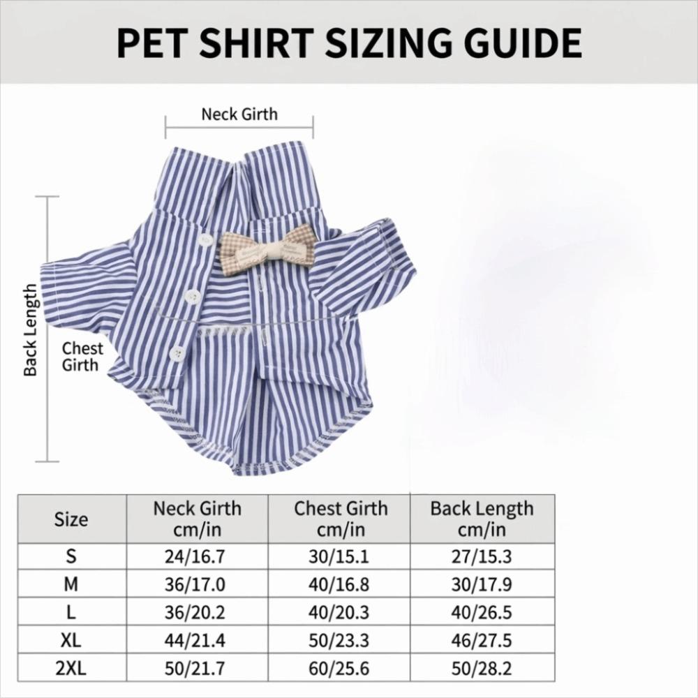 Striped Pattern Pet Clothes Thin Lightweight Canine Apparel Small Breed Dog Shirt  Home Leisure