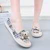 Trendy Ethnic Style Single Shoes 2026 New Mesh Breathable Flat Bottom Comfortable Soft Sole Women's Casual Vulcanized Shoes
