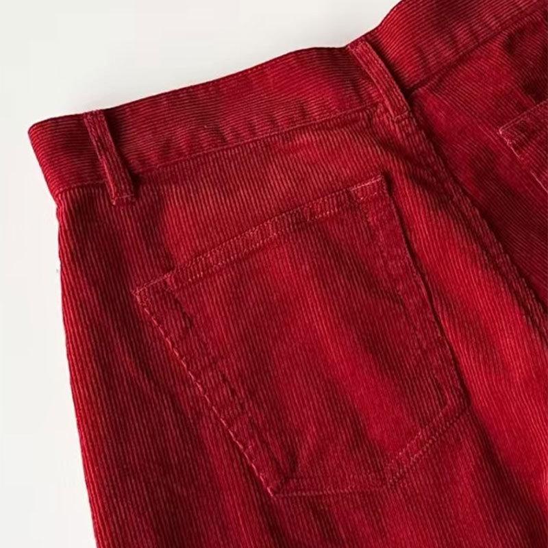

Red Corduroy Wide-Leg Pants Size 4 красный