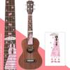 23inch Ukulele Fretboard Sticker Guitar Inlay Sticker Thin Inlay Sticker Fretboard Decals Marker for Guitar Bass Ukulele