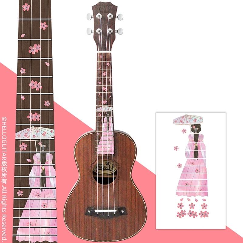 23inch Ukulele Fretboard Sticker Guitar Inlay Sticker Thin Inlay Sticker Fretboard Decals Marker for Guitar Bass Ukulele