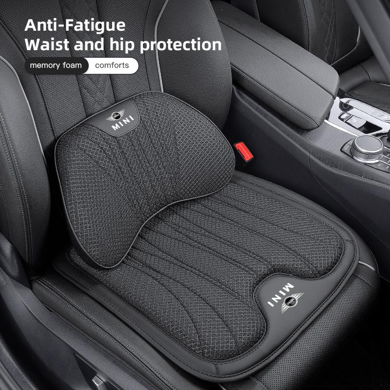 Memory-Schaumstoff Auto Kopfstütze Nackenkissen Autositzkissen Lendenkissen Für BMW Mini Works Cooper F54 F55 F56 F57 F60 R50 R52 R53