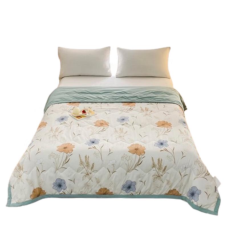 

YEKEROLAN Washed Printed Brushed Summer Cooling Quilt