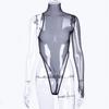 Dámská letní kombinéza Síťovina Průhledná Sexy jedno rameno prokouknuté Night Club Party Streetwear Festival Body One Piece