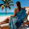 Marine Ocean Fish 2D Flat Printed Microfiber Beach Towel Sandproof Waterproof Surf Summer Holiday Swim Pool Bath Mat