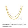 Vnox Stainless Steel Flat Snake Chain Necklaces, Gold Plated Stacked Collar For Women, Waterproof Jewelry Accessories