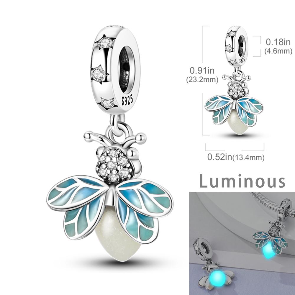 Fit Original Bangle Bracelet Ladybird Lucky Clover Charms Beadscopper Cross Charm Pendent Dangle Diy Women Jewelry Gift