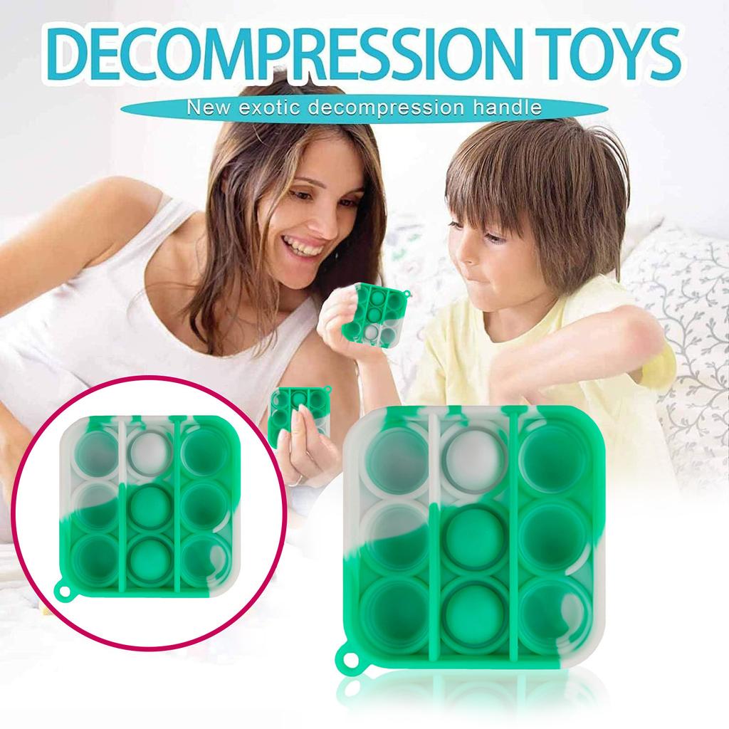 Children Adult Push Bubble  Sensory Toy Key Ring Educational Toy