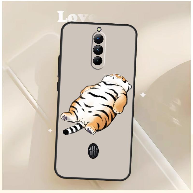 fat tiger Cartoon Funny Case For ZTE Nubia Red Magic 11 10 10S Pro Plus 8S 9S 8 9 Pro 6S 7S For RedMagic 10 Air Cover